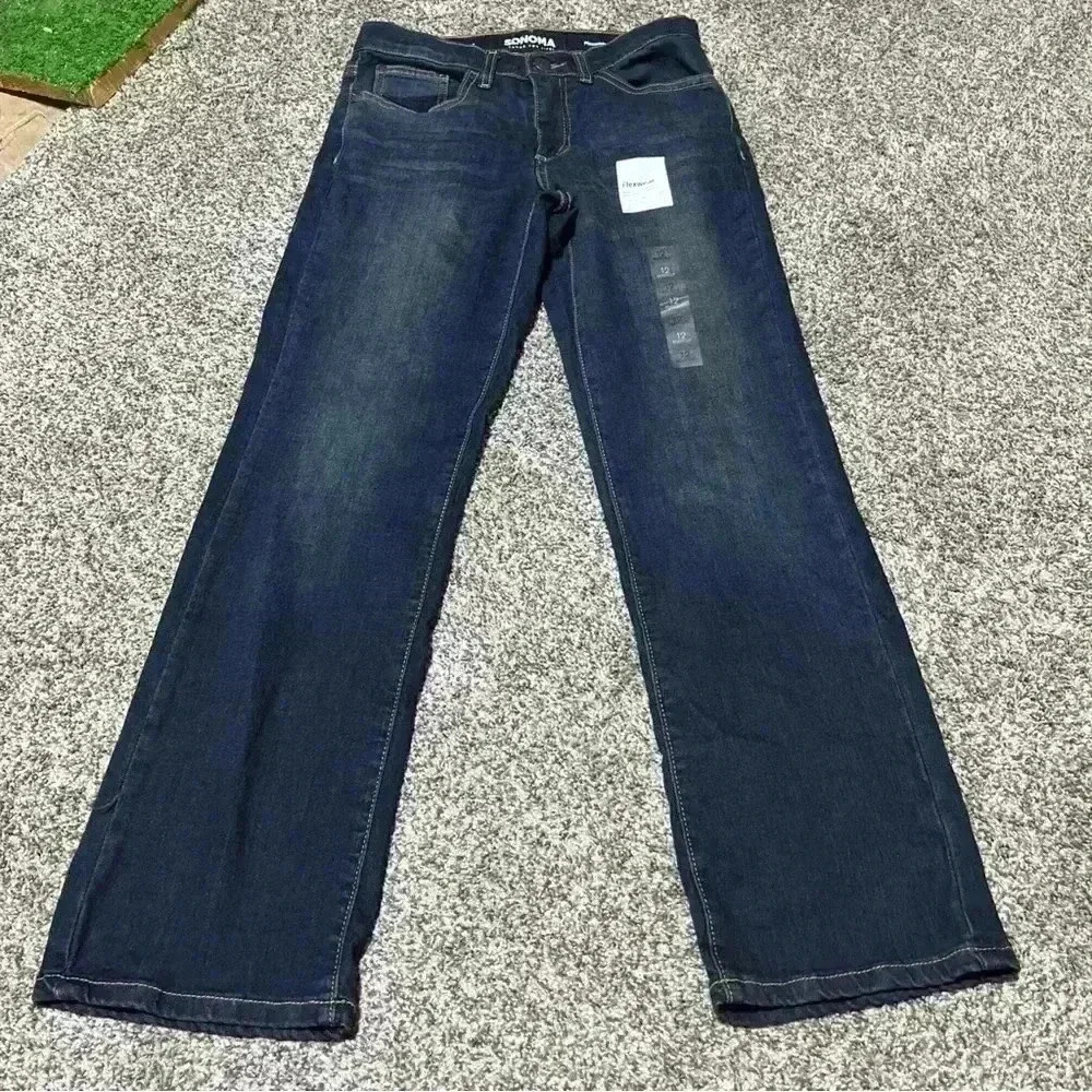 Sonoma Flexwear Jean Bootcut Denim Blue Stretch Jeans Boys 12 NWT